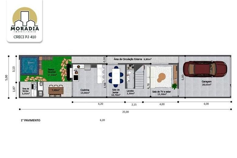 Casa geminada a venda com 3 quartos no Residencial Bethânia em Santana do Paraíso