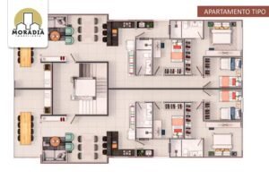 Cobertura linear a venda com 4 quartos no Veneza II em Ipatinga