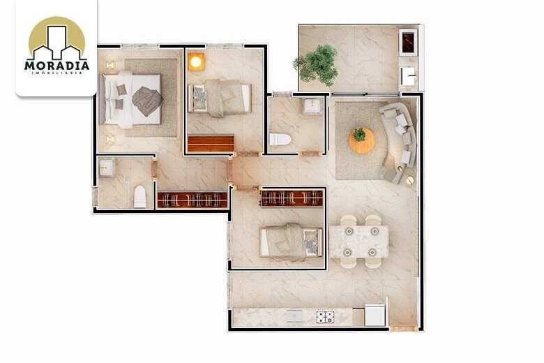 Apartamentos a venda com 3 quartos no Bela Vista em Ipatinga